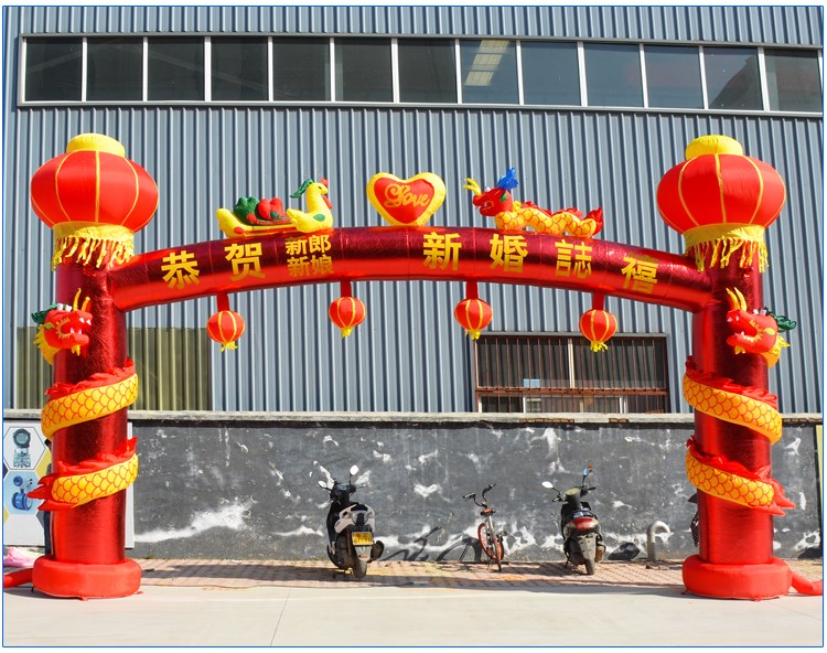 柳州开业活动灯笼柱拱门